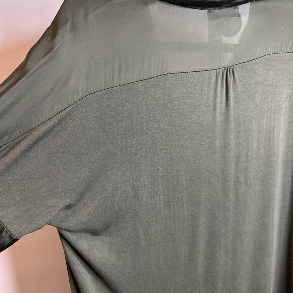 Sofia Made In Italy Silky Dress Womens XL Green Romantic Elegant Designer Gown - Picture 6 of 6